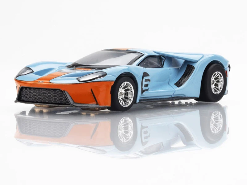AFX Ford GT Heritage #6 Gulf Mega G+ HO Slot Car 2 AFX Ford GT Heritage #6 Gulf Mega G+ HO Slot Car - Image 2