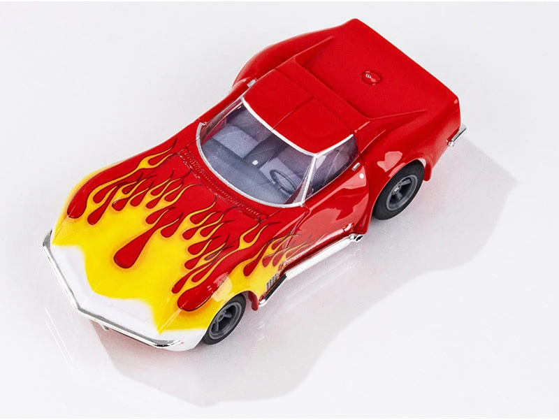 AFX 1970 Corvette Red W/Yellow Wildfire Mega G+ HO Slot Car 1 AFX 1970 Corvette Red W/Yellow Wildfire Mega G+ HO Slot Car