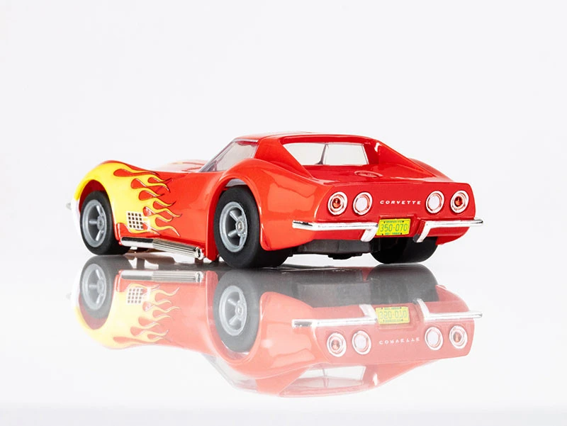 AFX 1970 Corvette Red W/Yellow Wildfire Mega G+ HO Slot Car 7 AFX 1970 Corvette Red W/Yellow Wildfire Mega G+ HO Slot Car - Image 7
