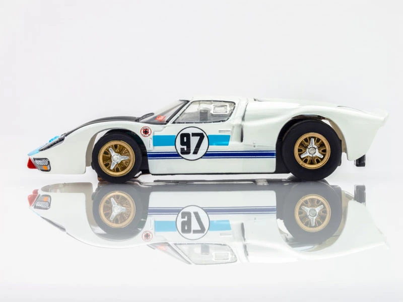 AFX Ford GT40 MKII 1966 Daytona #97 White/Black/Blue Mega G+ HO Slot Car 3 AFX Ford GT40 MKII 1966 Daytona #97 White/Black/Blue Mega G+ HO Slot Car - Image 3