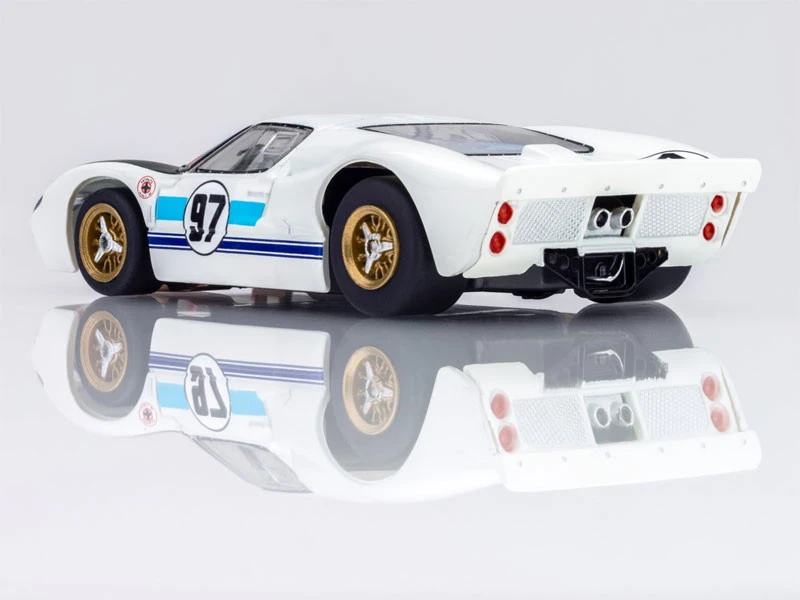AFX Ford GT40 MKII 1966 Daytona #97 White/Black/Blue Mega G+ HO Slot Car 5 AFX Ford GT40 MKII 1966 Daytona #97 White/Black/Blue Mega G+ HO Slot Car - Image 5