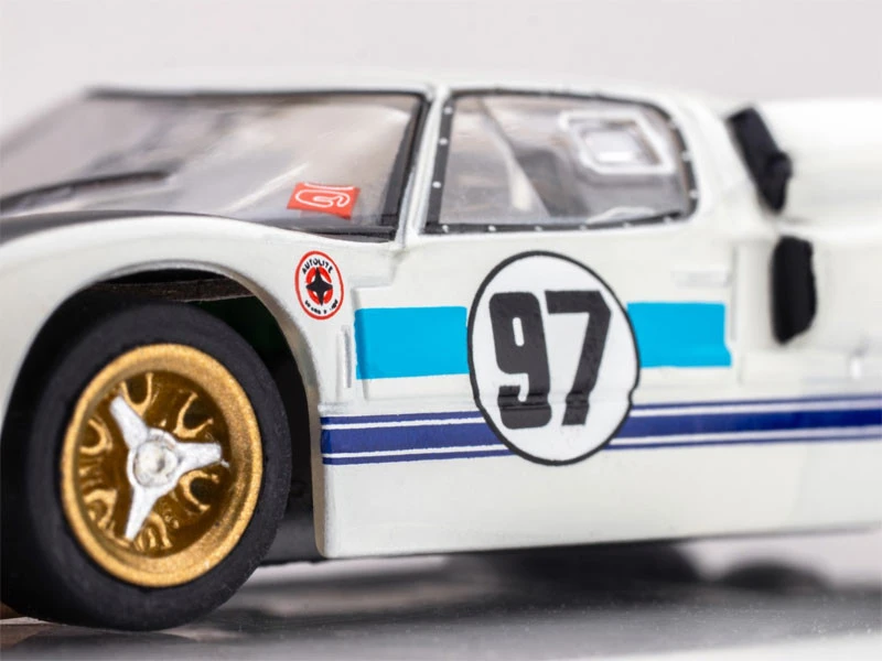 AFX Ford GT40 MKII 1966 Daytona #97 White/Black/Blue Mega G+ HO Slot Car 9 AFX Ford GT40 MKII 1966 Daytona #97 White/Black/Blue Mega G+ HO Slot Car - Image 9
