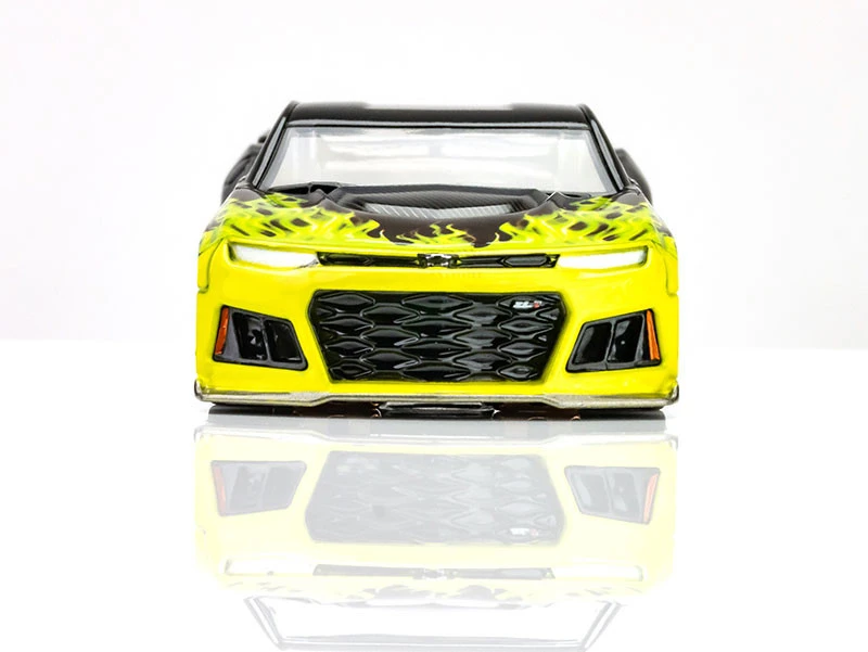 AFX 2021 Chevy Camaro ZL1 Wildfire Black-Lime Flame Mega G+ HO Slot Car 5 AFX 2021 Chevy Camaro ZL1 Wildfire Black-Lime Flame Mega G+ HO Slot Car - Image 5