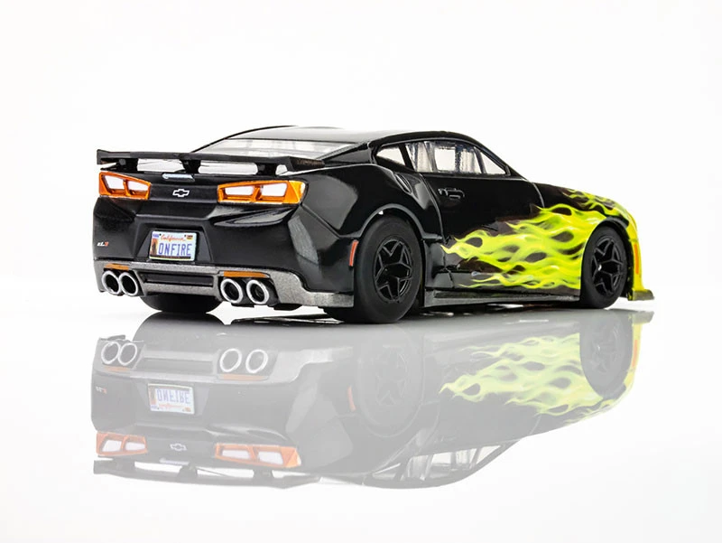 AFX 2021 Chevy Camaro ZL1 Wildfire Black-Lime Flame Mega G+ HO Slot Car 6 AFX 2021 Chevy Camaro ZL1 Wildfire Black-Lime Flame Mega G+ HO Slot Car - Image 6