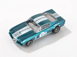 AFX 1965 Shelby Mustang GT350R Mark Donohue Blue/White Mega G+ HO Slot Car