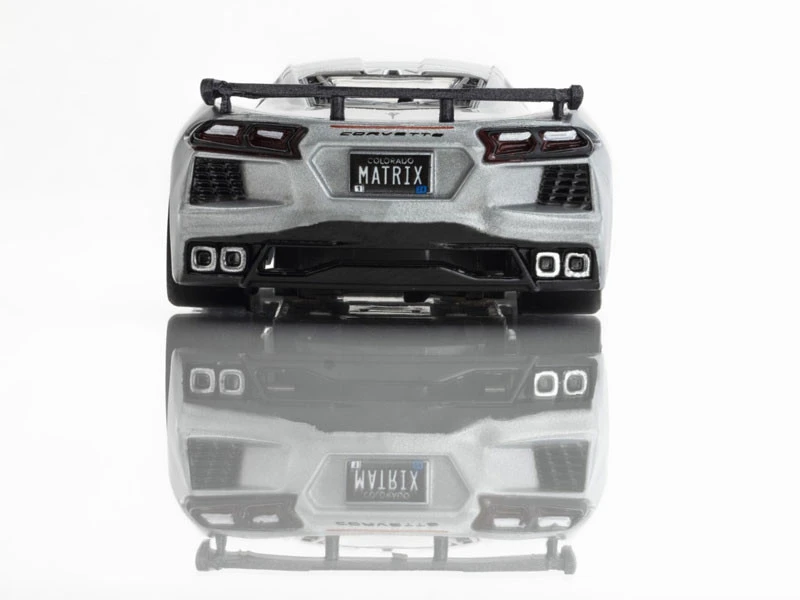 AFX Corvette C8 Ceramic Matrix Metallic Silver Mega G+ HO Slot Car 6 AFX Corvette C8 Ceramic Matrix Metallic Silver Mega G+ HO Slot Car - Image 6