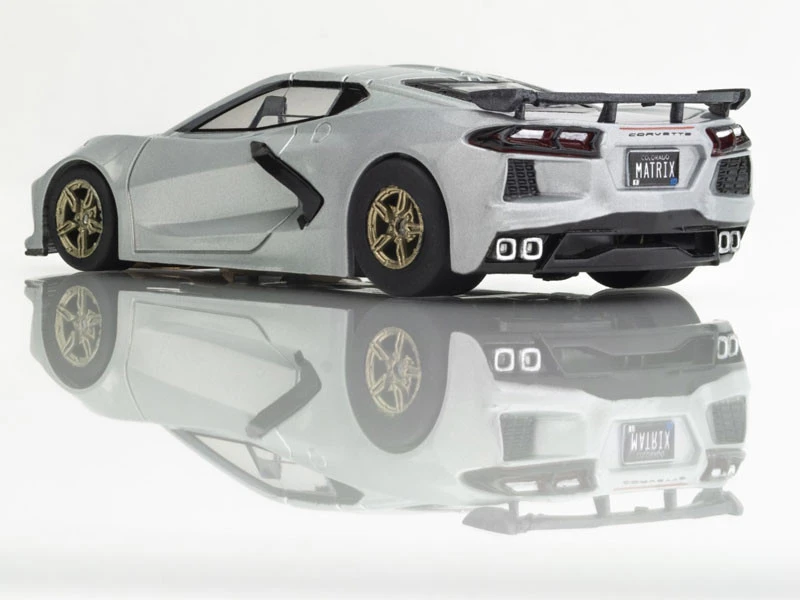 AFX Corvette C8 Ceramic Matrix Metallic Silver Mega G+ HO Slot Car 4 AFX Corvette C8 Ceramic Matrix Metallic Silver Mega G+ HO Slot Car - Image 4