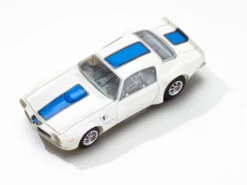 AFX 1970 Pontiac Firebird Trans Am White/Blue Mega G+ HO Slot Car