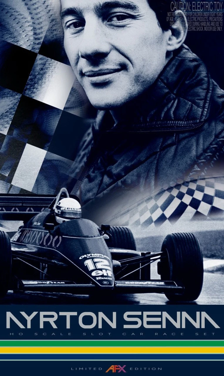 AFX Ayrton Senna Limited Edition Mega G+ HO Slot Car Race Set 1 AFX Ayrton Senna Limited Edition Mega G+ HO Slot Car Race Set