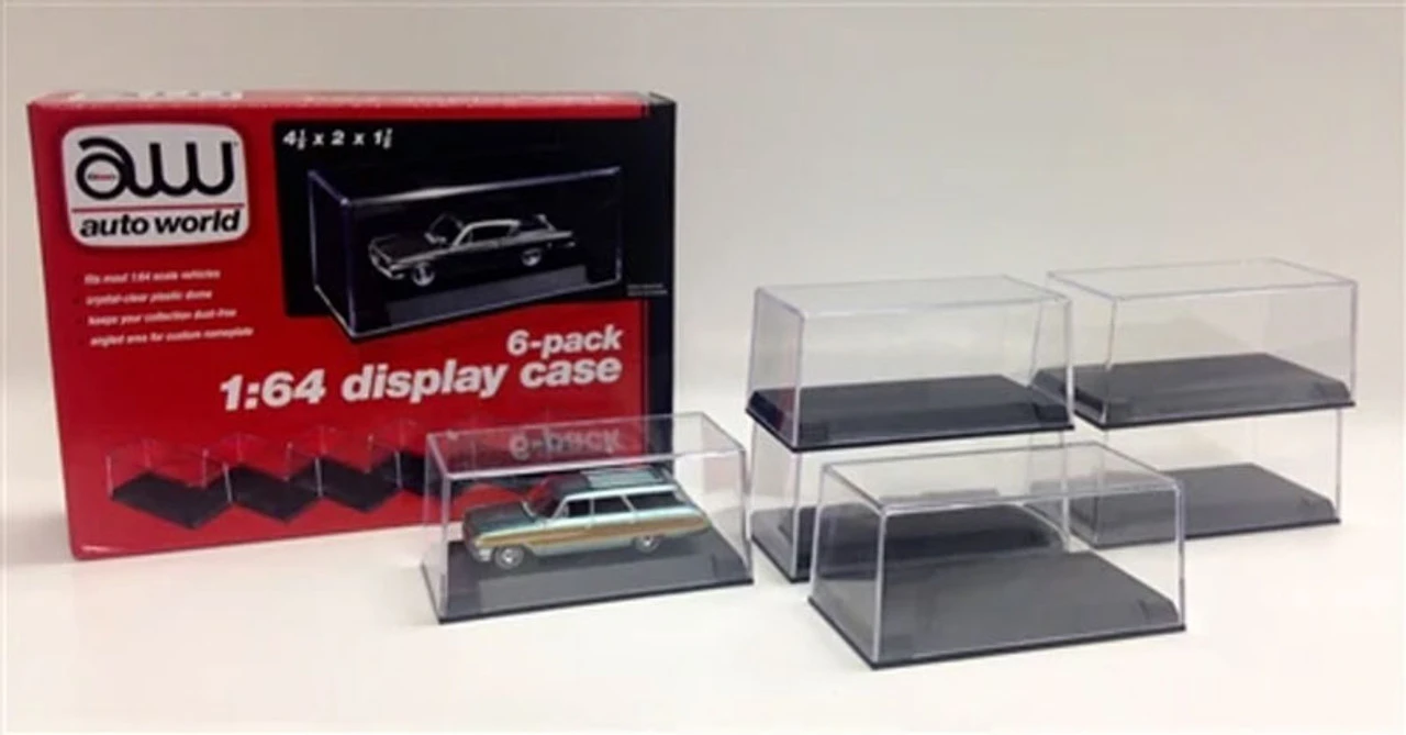 Auto World Display Case 1/64 Scale (6 Pack) 1 Auto World Display Case 1/64 Scale (6 Pack)