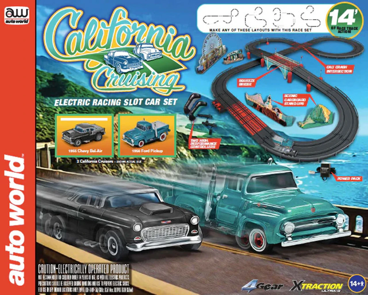Auto World California Cruising "The Pacific Coast Highway" 14-Foot HO Slot Car Race Set 5 Auto World California Cruising "The Pacific Coast Highway" 14-Foot HO Slot Car Race Set - Image 5
