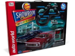 Auto World Showroom Shootout Battle Of The Dealerships 14-Foot HO Slot Car Race Set