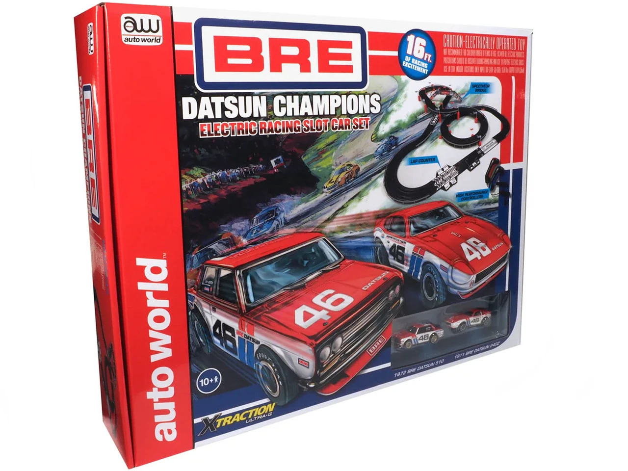 Auto World BRE Datsun Champions 16-Foot HO Slot Car Race Set 1 Auto World BRE Datsun Champions 16-Foot HO Slot Car Race Set