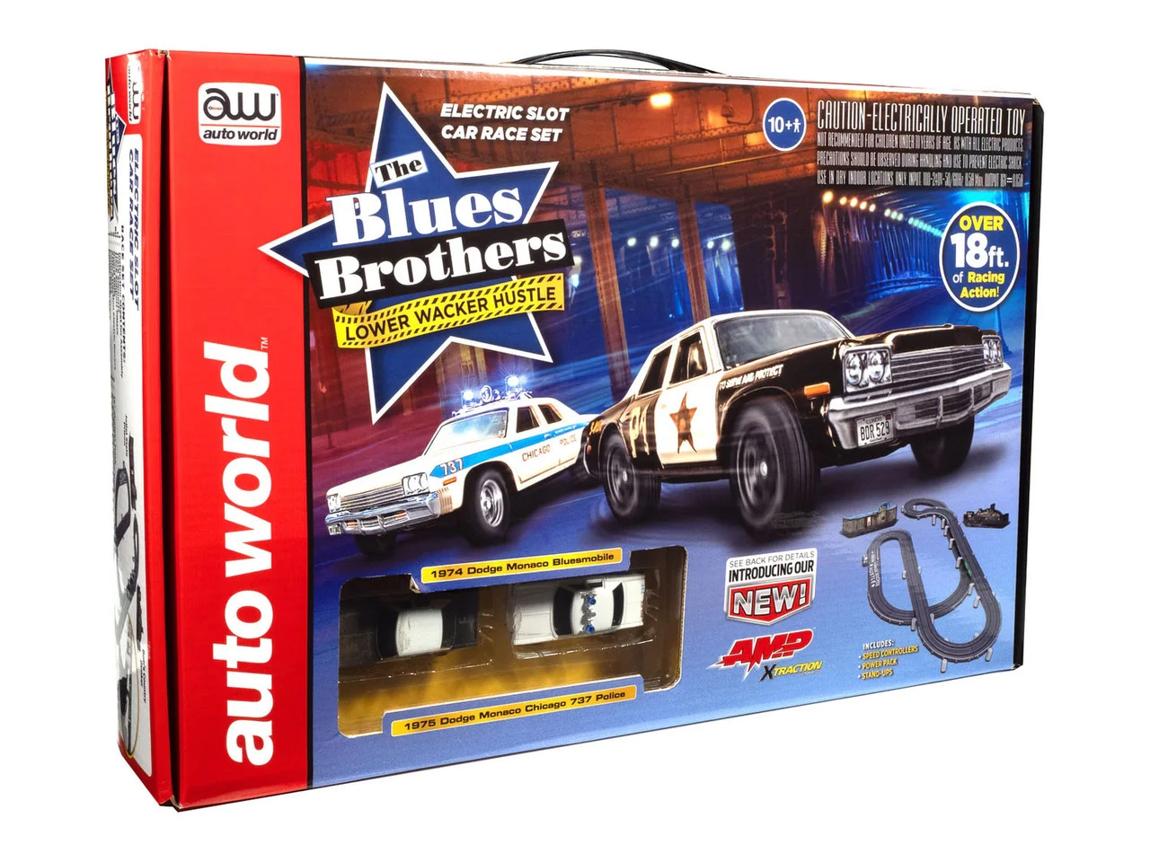 Auto World Blues Brothers Lower Wacker Hustle 18-Foot HO Slot Car Race Set 1 Auto World Blues Brothers Lower Wacker Hustle 18-Foot HO Slot Car Race Set
