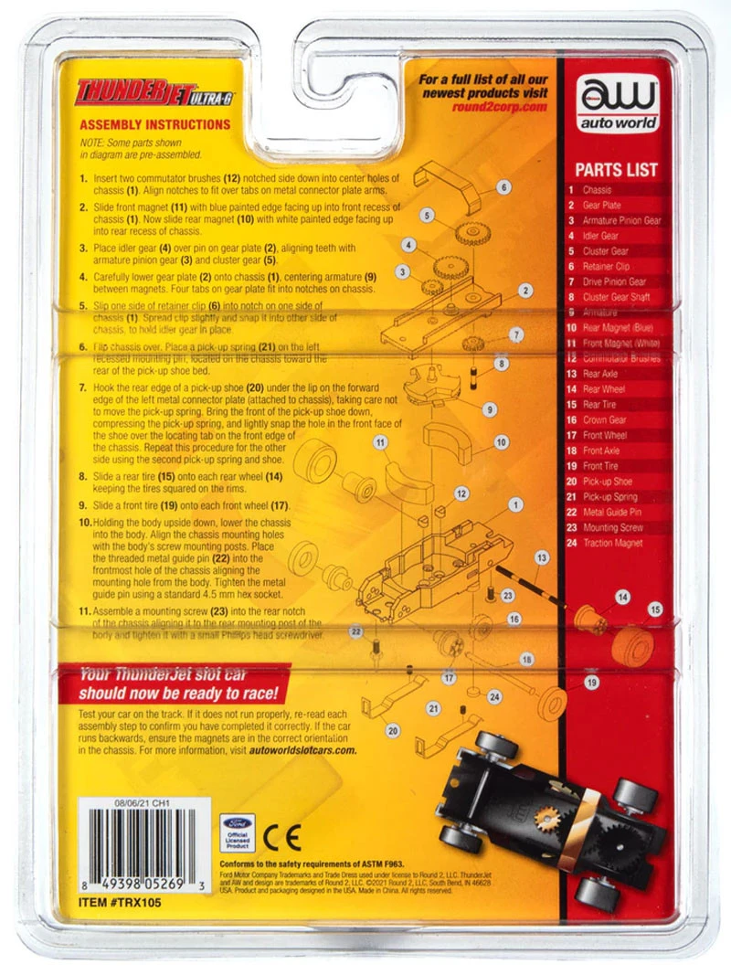 Auto World Thunderjet Deluxe Pit Kit (w/Ford Mustang Body) HO Slot Car 2 Auto World Thunderjet Deluxe Pit Kit (w/Ford Mustang Body) HO Slot Car - Image 2