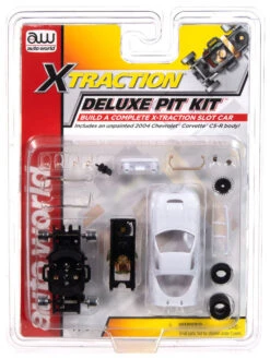 Auto World X-Traction Deluxe Pit Kit (with 2004 Chevrolet Corvette C5-R Body) HO Slot Car