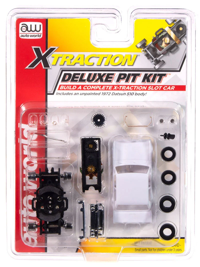 Auto World X-Traction Deluxe Pit Kit (w/1972 Datsun 510 Body) HO Slot Car 1 Auto World X-Traction Deluxe Pit Kit (w/1972 Datsun 510 Body) HO Slot Car