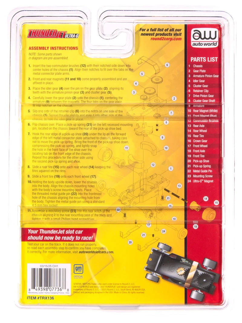 Auto World Thunderjet Deluxe Pit Kit (w/1968 Pontiac Firebird Body) HO Slot Car 2 Auto World Thunderjet Deluxe Pit Kit (w/1968 Pontiac Firebird Body) HO Slot Car - Image 2