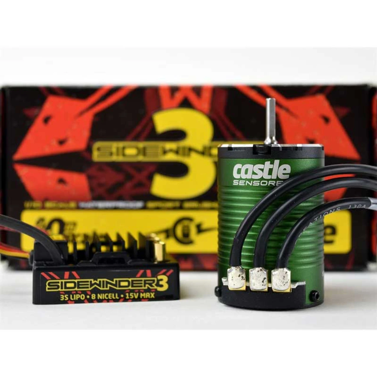 Castle Creations Sidewinder SV3 Waterproof ESC & 1406-5700Kv Brushless Motor 2 Castle Creations Sidewinder SV3 Waterproof ESC & 1406-5700Kv Brushless Motor - Image 2