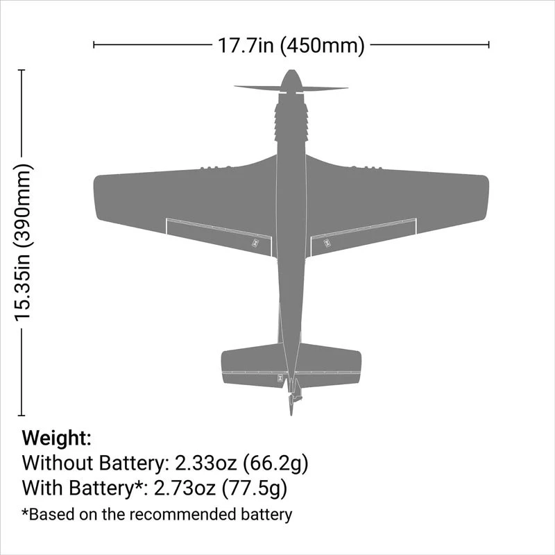 Hobbyzone P-51D 450mm RTF Ready-to-Fly With SAFE RC Airplane 16 Hobbyzone P-51D 450mm RTF Ready-to-Fly With SAFE RC Airplane - Image 16