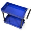 Integy 1/10 Scale Model (Blue) 2-Tier Rolling Metal RC Storage Organizer Cart