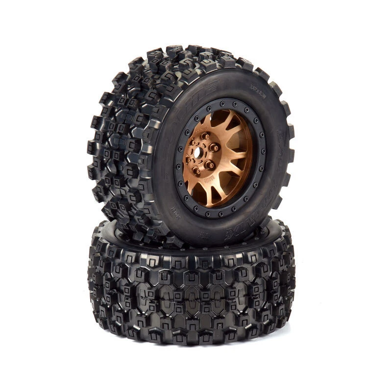 Pro-Line Limited Edition Badlands MX43 Pro-Loc F/R Mounted 24mm Bronze/Black Impulse (2) For X-Maxx 1 Pro-Line Limited Edition Badlands MX43 Pro-Loc F/R Mounted 24mm Bronze/Black Impulse (2) For X-Maxx