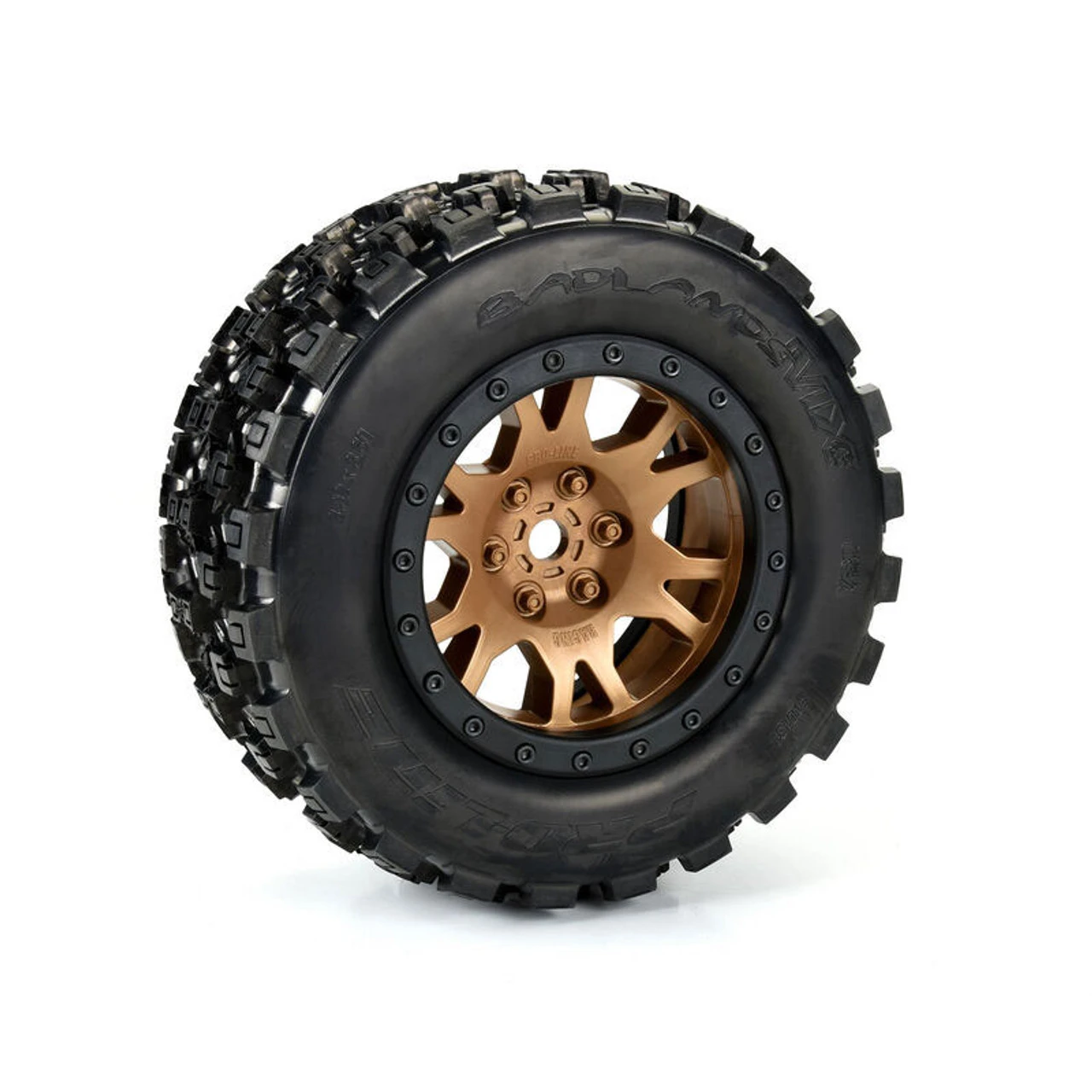 Pro-Line Limited Edition Badlands MX43 Pro-Loc F/R Mounted 24mm Bronze/Black Impulse (2) For X-Maxx 2 Pro-Line Limited Edition Badlands MX43 Pro-Loc F/R Mounted 24mm Bronze/Black Impulse (2) For X-Maxx - Image 2