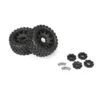 Pro-Line (Black) 1/6 Badlands MX57 Front/Rear 5.7” Tires Mounted On Raid 8x48 Removable 24mm Hex Wheels (2): X-MAXX