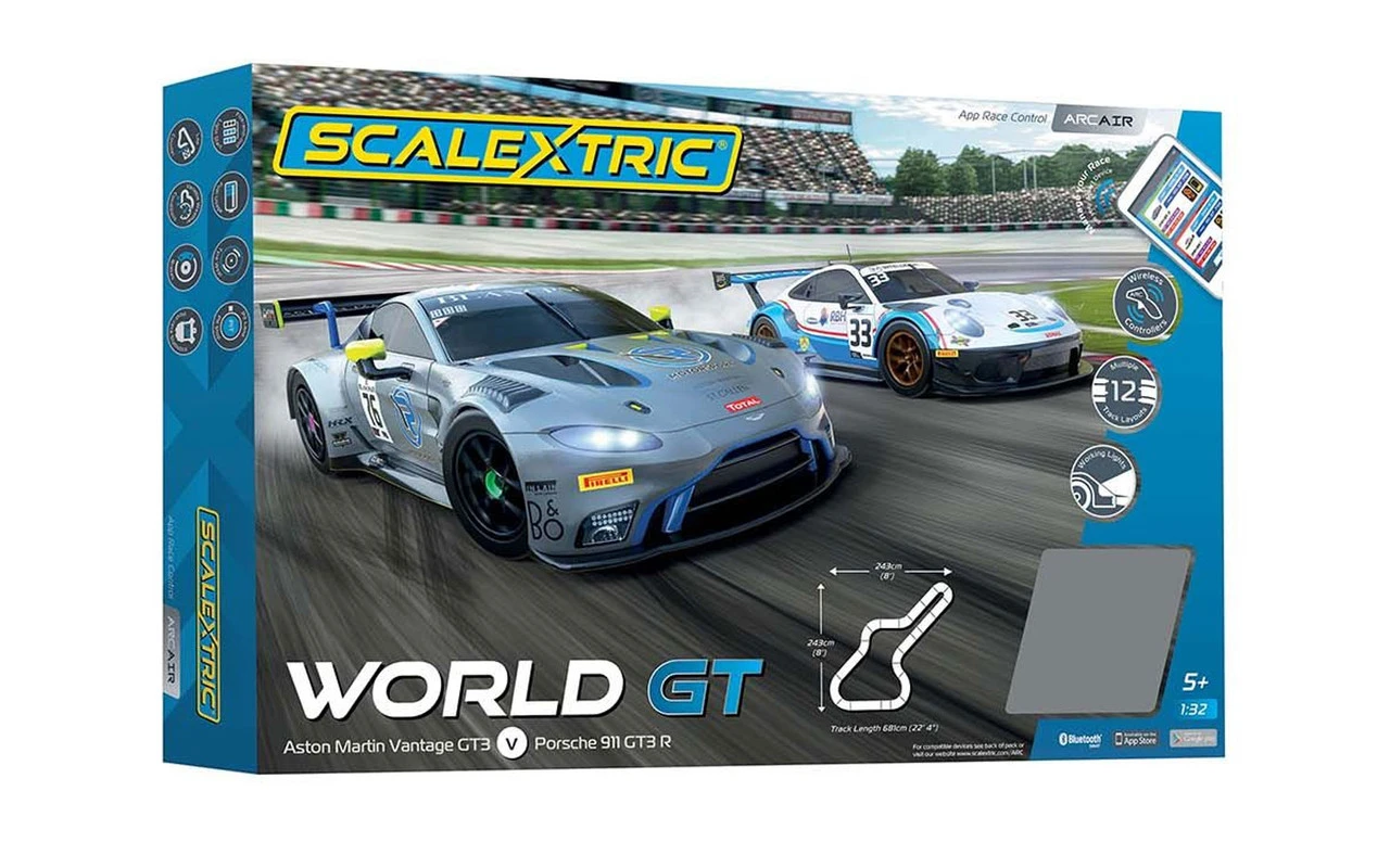 Scalextric ARC AIR - World GT 1/32 Slot Car Set 1 Scalextric ARC AIR - World GT 1/32 Slot Car Set