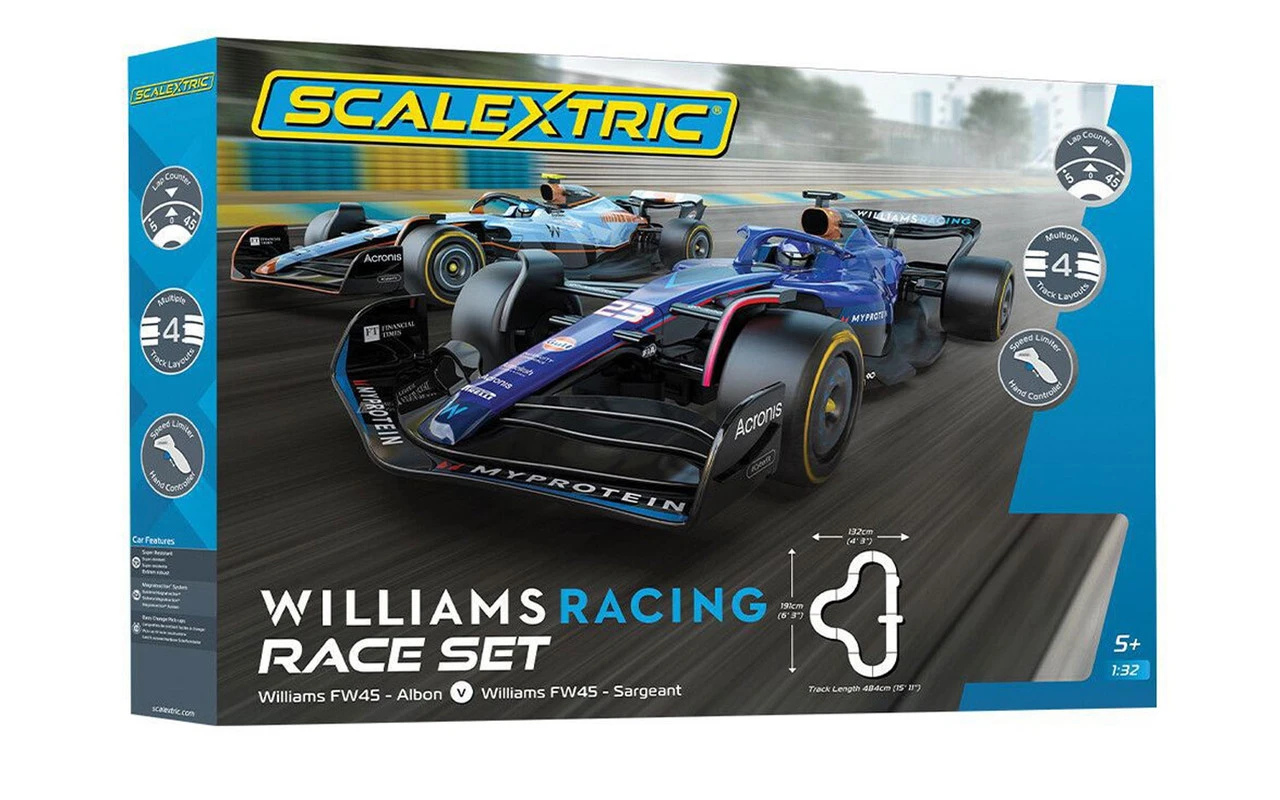 Scalextric Williams Racing 1/32 Slot Car Track Set 1 Scalextric Williams Racing 1/32 Slot Car Track Set