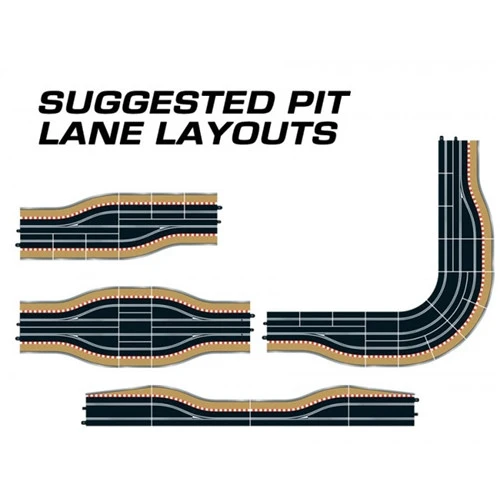 Scalextric 1/32 Digital Slot Car Left Pit Lane Track Section W/Sensors & Borders 2 Scalextric 1/32 Digital Slot Car Left Pit Lane Track Section W/Sensors & Borders - Image 2