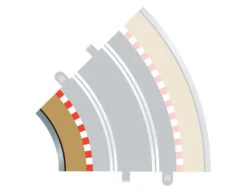 Scalextric 1/32 Radius 2 Curve Inner Borders 45° (4)