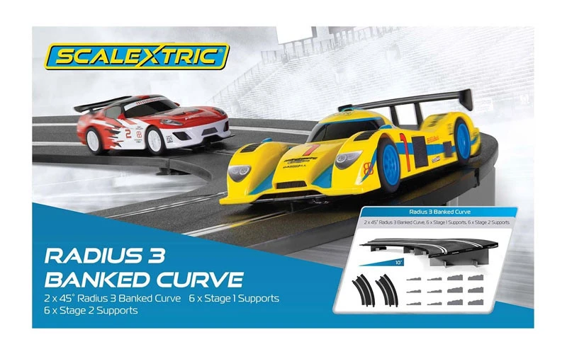 Scalextric 1/32 Radius 3 10° Banked Curve 45° (2) 4 Scalextric 1/32 Radius 3 10° Banked Curve 45° (2) - Image 4