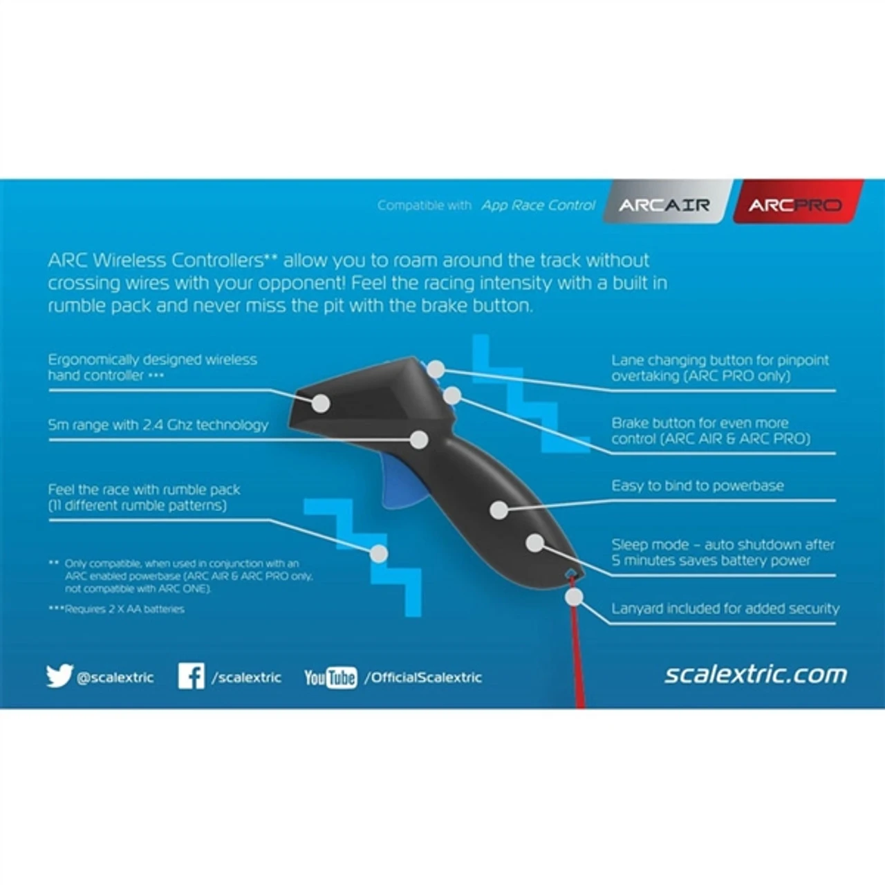 Scalextric 1/32 ARC PRO Powerbase Upgrade Race Control System W/2 Wireless Controllers 2 Scalextric 1/32 ARC PRO Powerbase Upgrade Race Control System W/2 Wireless Controllers - Image 2