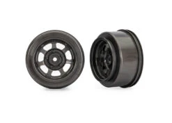 Traxxas Dirt Oval Graphite Gray Dual Profile (2.2” Outer, 3.0” Inner) Wheels (2WD Front Only) (2)