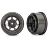 Traxxas Dirt Oval Graphite Gray Dual Profile (2.2” Outer, 3.0” Inner) Wheels (4WD Front/rear, 2WD Rear Only) (2)