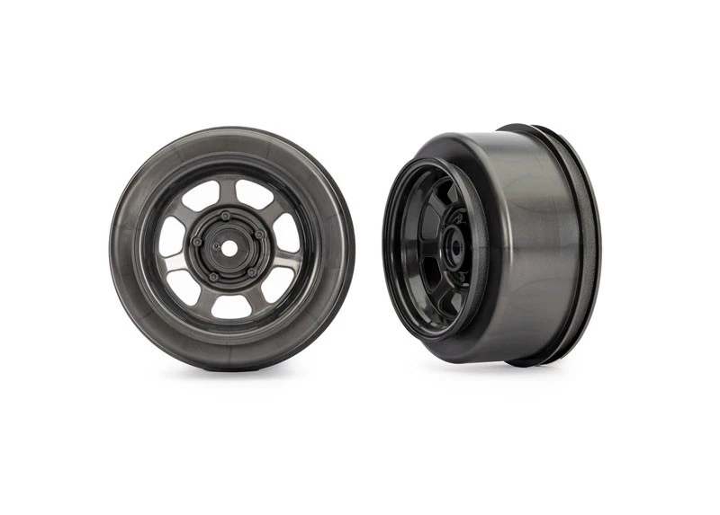 Traxxas Dirt Oval Graphite Gray Dual Profile (2.2” Outer, 3.0” Inner) Wheels (4WD Front/rear, 2WD Rear Only) (2) 1 Traxxas Dirt Oval Graphite Gray Dual Profile (2.2” Outer, 3.0” Inner) Wheels (4WD Front/rear, 2WD Rear Only) (2)