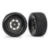 Traxxas Dirt Oval Graphite Gray Wheels With Hoosier Tires (4WD Front/Rear, 2WD Rear Only) (2)