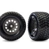 Traxxas Gray Front (Left & Right) Mini XRT Wheels With Gravix Tires (2)