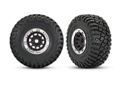 Traxxas 1.4" Black And Chrome Wheels With BFG Mud-Terrain Tires (2)