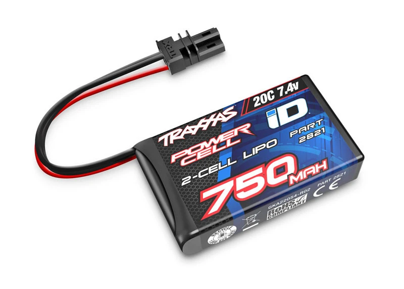 Traxxas 750mAh 7.4V 2-Cell 20C LiPo Battery For 1/18 Vehicles 1 Traxxas 750mAh 7.4V 2-Cell 20C LiPo Battery For 1/18 Vehicles