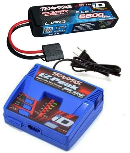 Traxxas EZ-Peak Plus LiPo Charger & 5800mAh 7.4V ID Battery Combo For BANDIT 1 Traxxas EZ-Peak Plus LiPo Charger & 5800mAh 7.4V ID Battery Combo For BANDIT