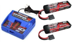Traxxas EZ-Peak Plus Charger 2x 5000mAh 11.1V ID Battery Combo E-MAXX BRUSHLESS
