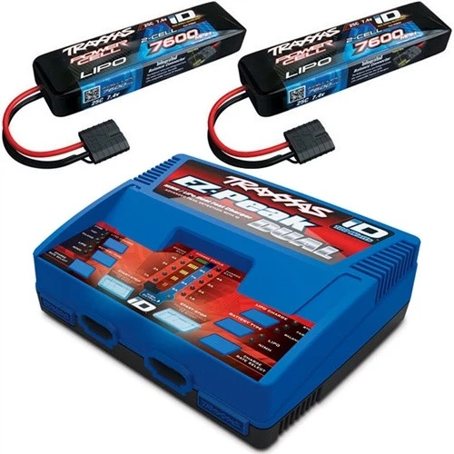 Traxxas EZ-Peak DUAL LiPo Charger & 2x 7600mAh 2S Batts SPARTAN BRUSHLESS COMBO 1 Traxxas EZ-Peak DUAL LiPo Charger & 2x 7600mAh 2S Batts SPARTAN BRUSHLESS COMBO