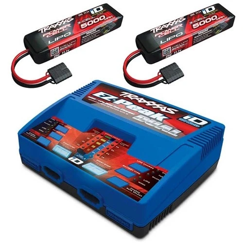Traxxas EZ-Peak DUAL LiPo Charger & 2x 5000mAh 3S Batts E-MAXX BRUSHLESS COMBO 1 Traxxas EZ-Peak DUAL LiPo Charger & 2x 5000mAh 3S Batts E-MAXX BRUSHLESS COMBO