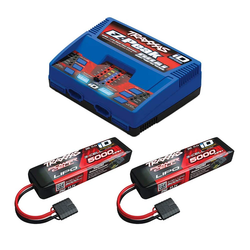Traxxas 2990 EZ-Peak Dual Charger W/2x 3S 5000mAh LiPo Battery Completer 1 Traxxas 2990 EZ-Peak Dual Charger W/2x 3S 5000mAh LiPo Battery Completer