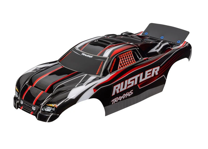 Traxxas Rustler Red/Black Painted Body 1 Traxxas Rustler Red/Black Painted Body