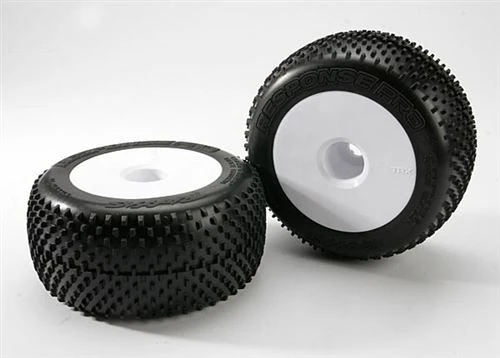 Traxxas Response Pro Tires & White Dished Wheels W/17mm Splined Hex (2) 1 Traxxas Response Pro Tires & White Dished Wheels W/17mm Splined Hex (2)