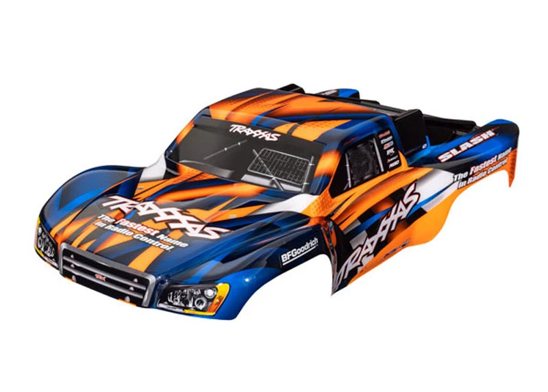 Traxxas Slash Orange & Blue Painted Body 1 Traxxas Slash Orange & Blue Painted Body
