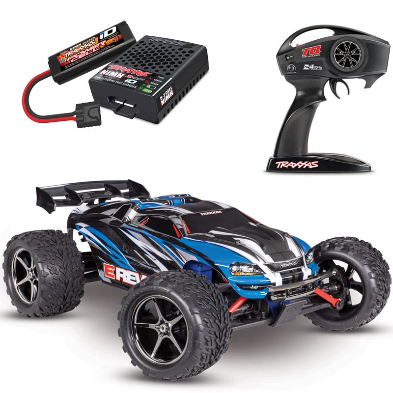Traxxas 1/16 E-Revo Brushed 4WD RTR RC Monster Truck W/ID Battery & USB-C Charger 1 Traxxas 1/16 E-Revo Brushed 4WD RTR RC Monster Truck W/ID Battery & USB-C Charger